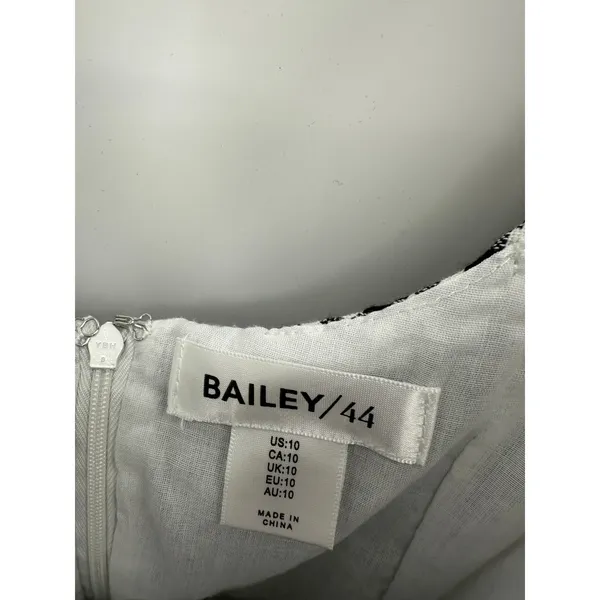 Bailey 44 Gingham Linen Blend Mini Dress Pockets Size 10 Picnic Coquette - Image 6