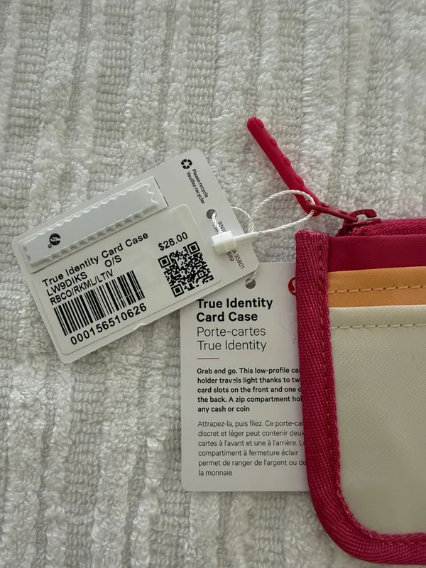 Lululemon True Identity Card Case in Raspberry Coulis/Rock Melon/True Ivory - Image 2
