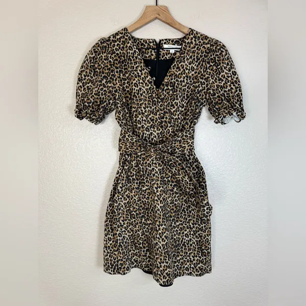 Marissa Webb Collective Carly Leopard Cheetah Mini Dress size 2 $398 - Image 8