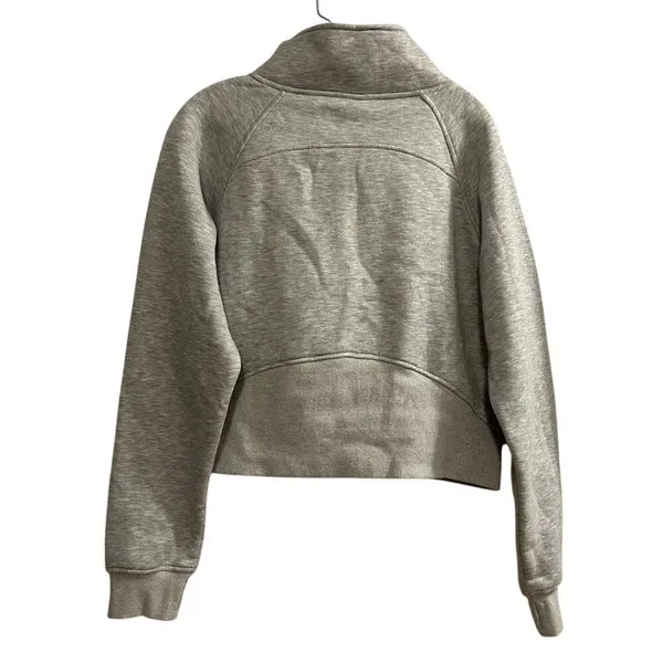 Women's M Gray Half Zip Pullover‎ Sweatshirt Kangaroo Pocket Size M - Image 9