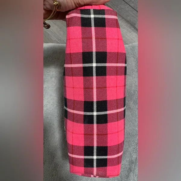 Victoria’s Secret Plaid Cosmetic Bag with Patches - Image 4