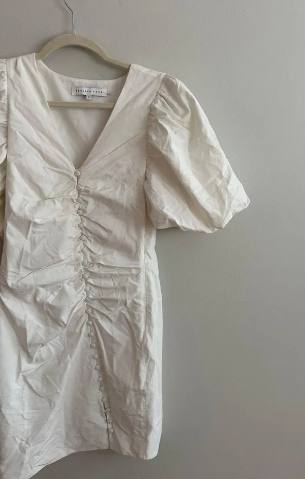 Revolve Puff Sleeve White Dress - Image 5