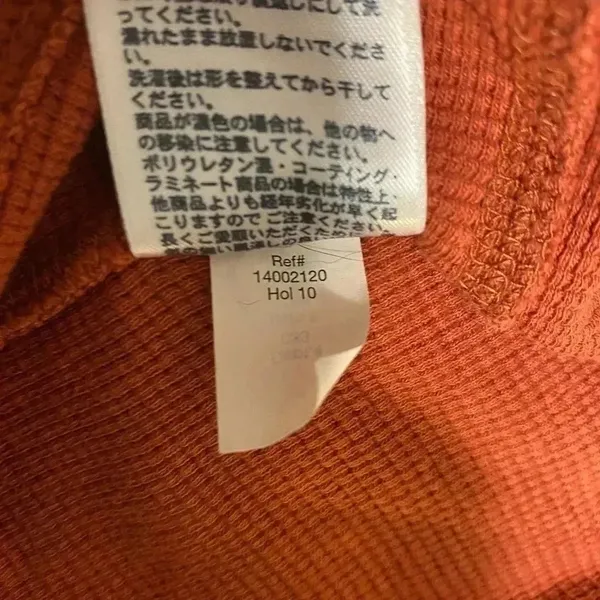 Eddie Bauer Burnt Orange Waffle Knit Thermal Long‎ Sleeve Shirt XL - Image 6