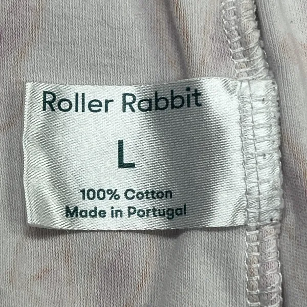 Roller Rabbit Love Bunnies Ladies 2 Piece Pajama PJ Set Pink White Size Large - Image 6