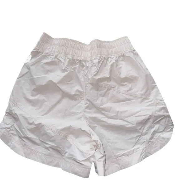 NEW Free People Athletic Running Shorts Elastic Waist Flowy Gym XS Latte - Image 3