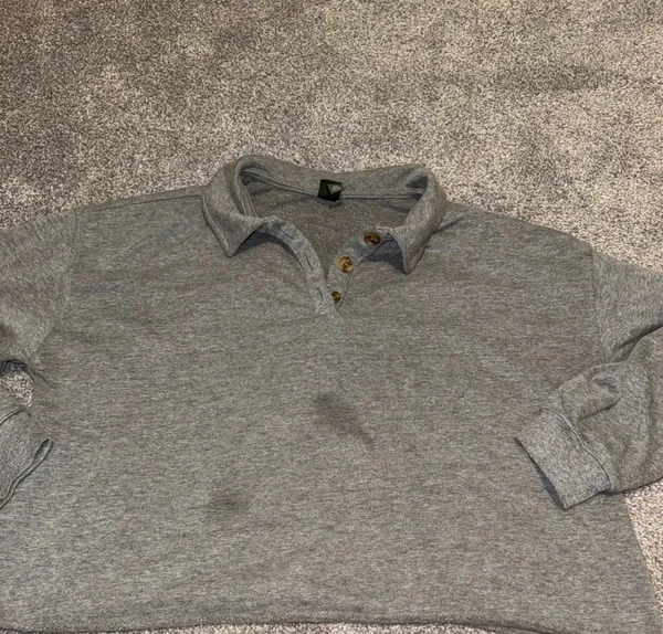 Wild Fable Cropped Henley Top - Image 2