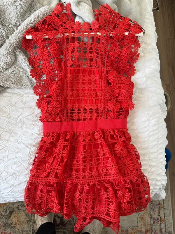 Lattice Lace Dress - Image 4