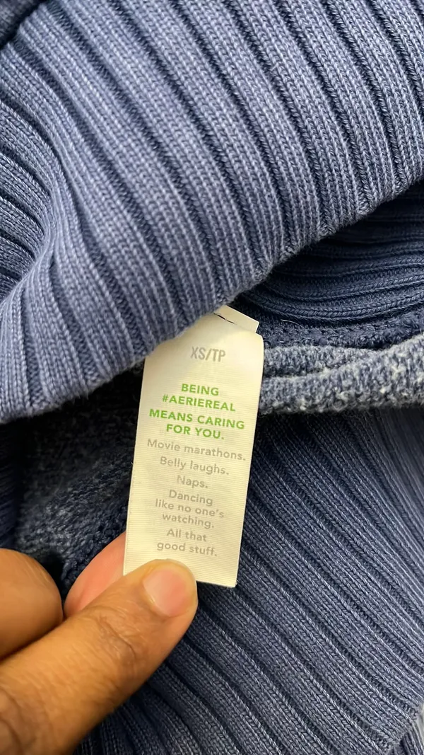 Aerie checked out crewneck sweater size XS - Image 5