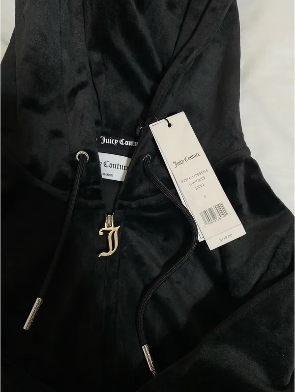 Juicy Couture Velour Black Tracksuit Set - Image 4