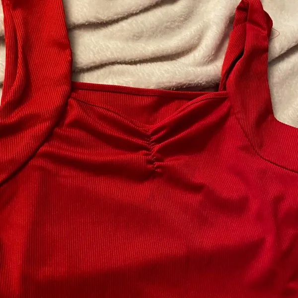 Free People Red Sleeveless Top - Image 2