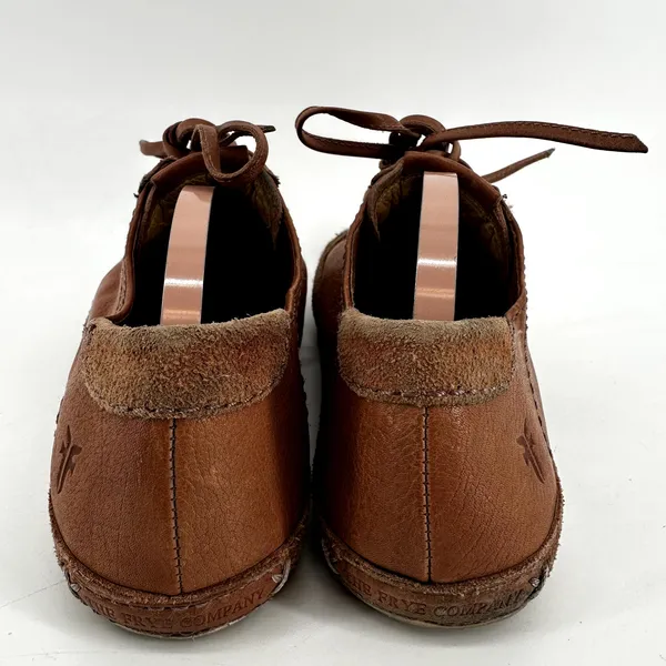 Frye Dean Artisan Low Leather Sneakers Lace Up Suede Trim Classic Brown 7.5 - Image 5