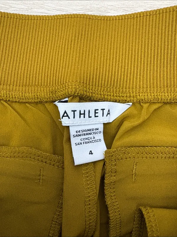 Athleta Brooklyn Ankle Pant Women in Brass Yellow Size 4 #198671 - Image 5