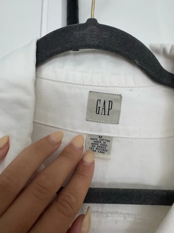 White Gap Denim Jacket Medium - Image 2