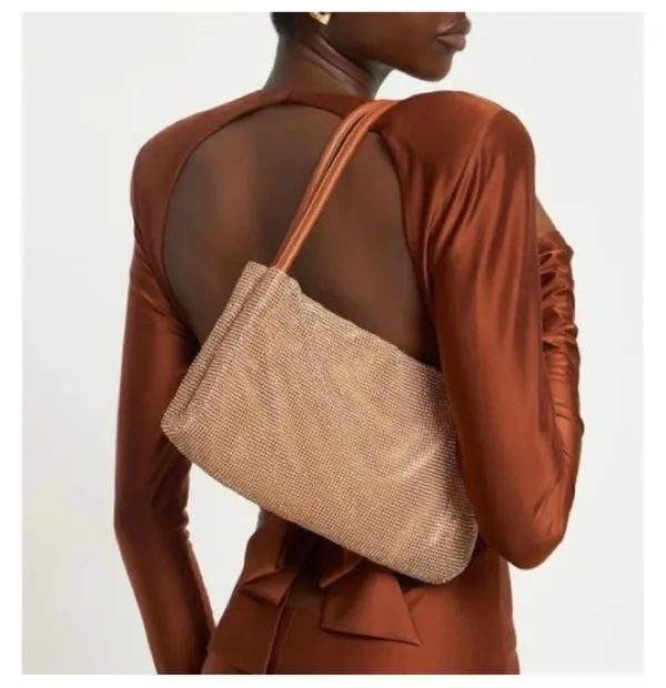 Staud Penny Crystal Mesh Shoulder Bag  - Image 2