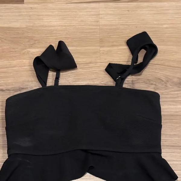 Ruffle Bikini Adjustable Straps Black Size 1X - Image 4