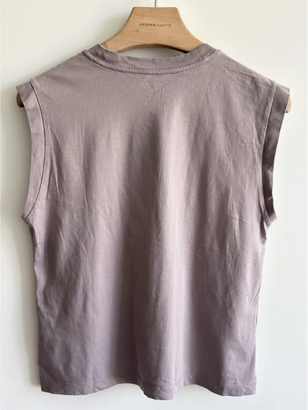 Abercrombie & Fitch Soft Essential Muscle Tank Top Mauve Cotton Size S - Image 8