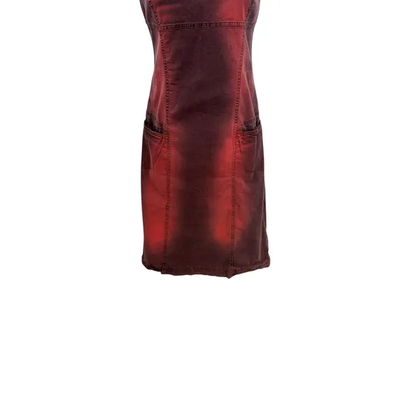 Transit Par Such Red‎ Purple Tie Dye Stretch Denim Mini Dress Size 2 US 8 10 - Image 4