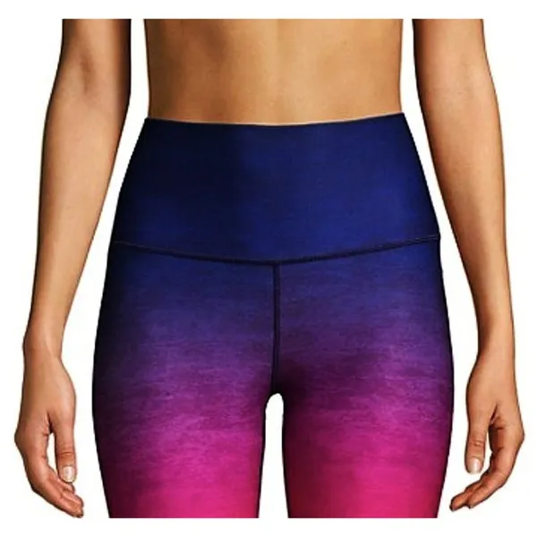Nordstrom Wear It To Heart High Waist Banded Leggings Sunset Ombre Hi-Rise Gradient Pink S - Image 4