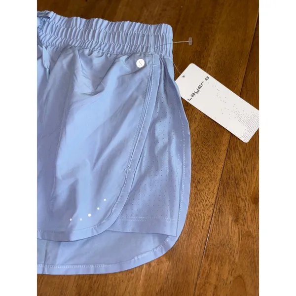 Layer 8 Front‎ Runner Woven Shorts Running Athletic Mesh Blue XL - Image 5