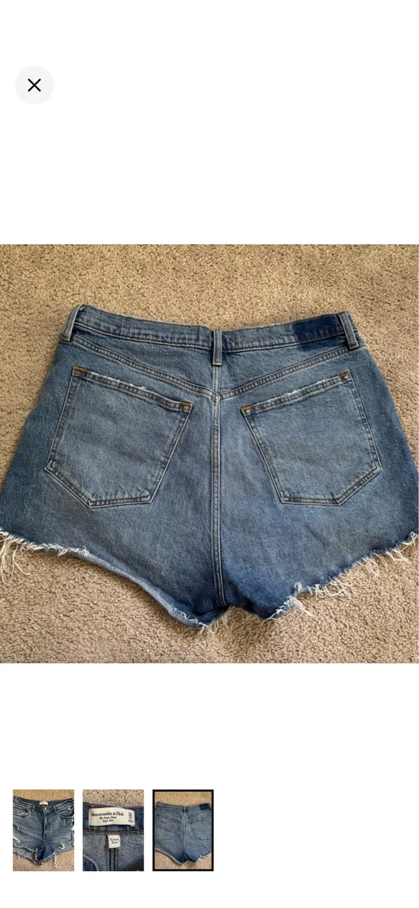 Abercrombie & Fitch | medium wash distressed the mom short high rise curve love - Image 3