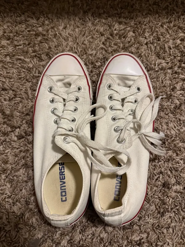 Low Too White Converse All Star Shoes - Image 5