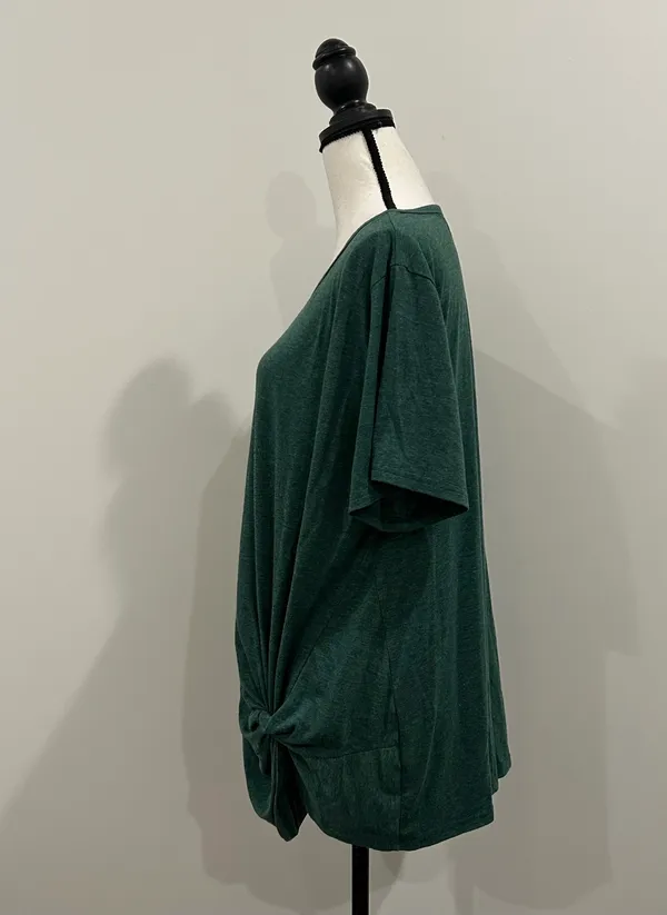 Side Tie Tee Green Size XXL - Image 2