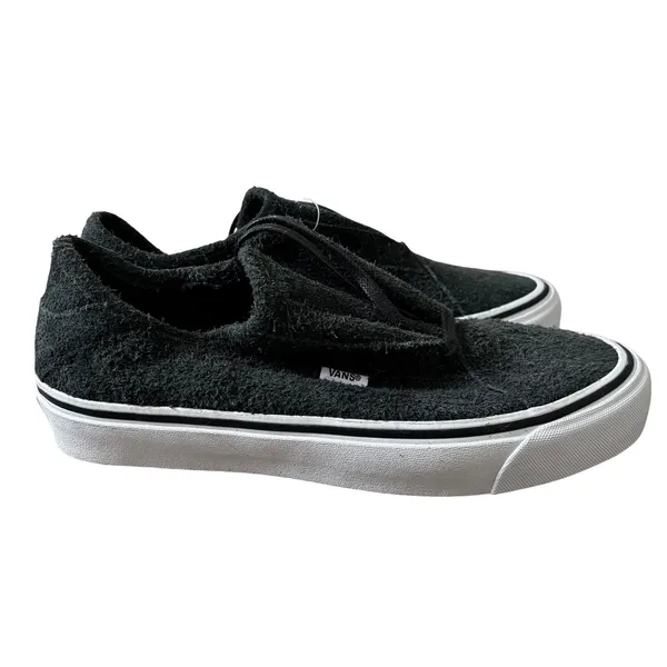 NEW Vans Diamo Ni hairy Suede Sneakers 8 men's 9.5 women's Black White‎ - Image 4