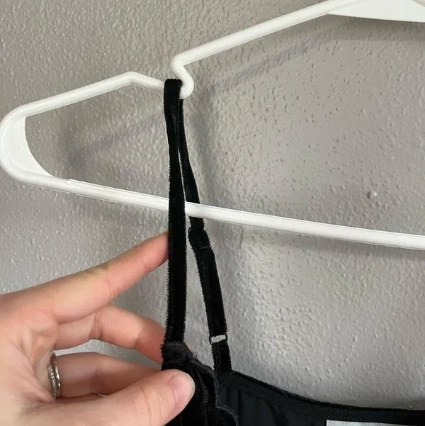 [Maeve] Black Velvet Cut Out Tank Top- XS - Image 6