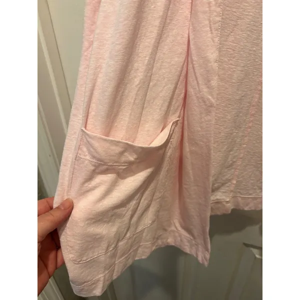 J.Crew Womens Pink Open Front Slub Knit Cardigan Sweater Pockets Size M‎ Minimal - Image 3