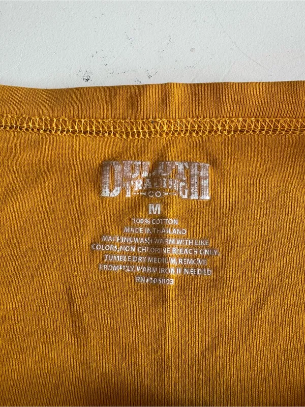 Duluth Trading Co Mustard Yellow Long-Sleeve Henley T Shirt Sz Medium - Image 4