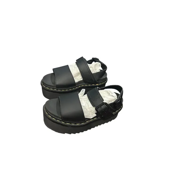 Dr. Martens Voss Quad Leather Strap Platform Sandals size 6 Black. - Image 4