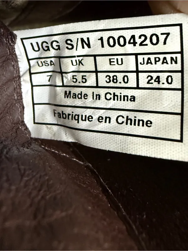 UGG Australia Krewe Motorcycle Leather Ankle Boots 29013G Brown Leather Size 7 - Image 12