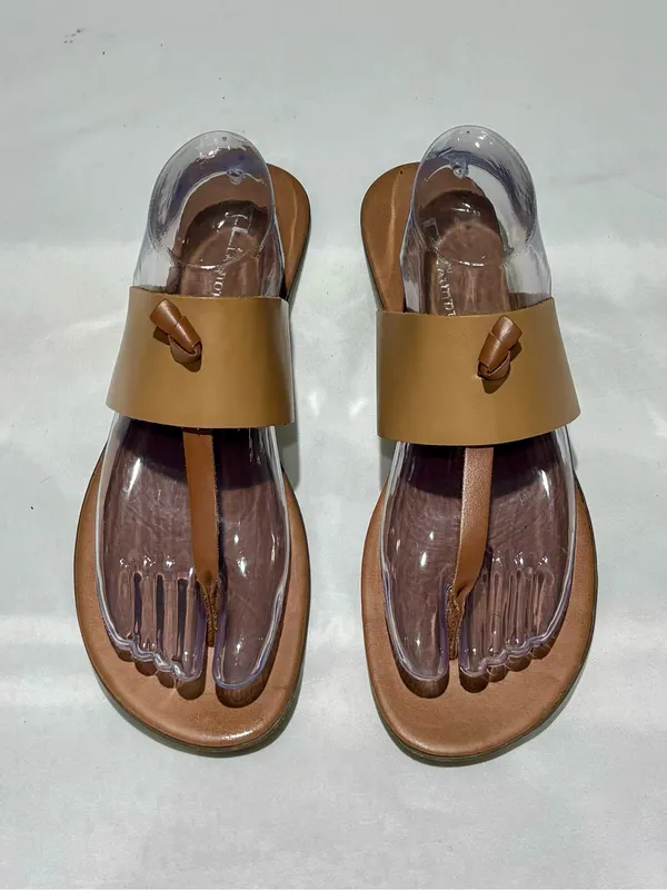 Chinese Laundry Cognac Toe-Loop Slide Sandals - Image 2