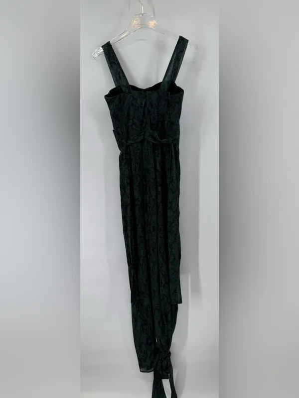 Michael Costello x REVOLVE Jumpsuit Gwendolyn Green Snakeskin size medium - Image 7