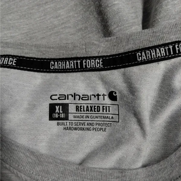 Carhartt Force Womens Pocket T-Shirt Size XL Gray Workwear Outdoor Athletic Top - Image 6