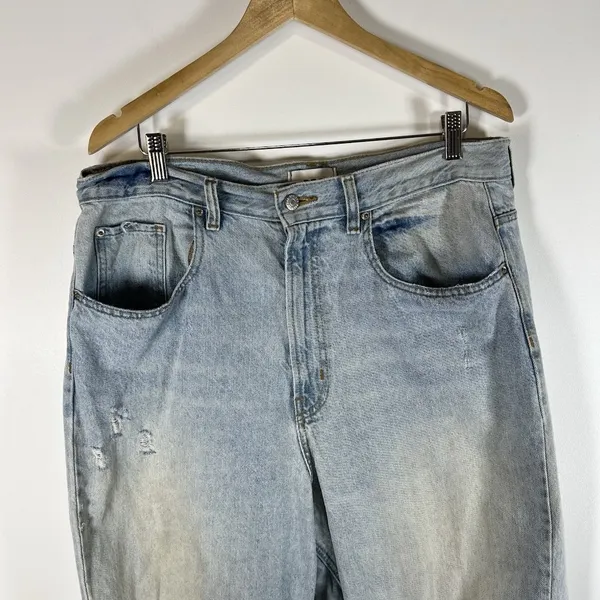 BDG Urban Outfitters Jeans Womens Size 33 Blue Denim High Rise Baggy Light‎ Wash - Image 4