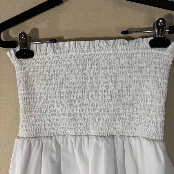 American Eagle White tube top dress sz XS Y2K Preppy Bridal Vacay - Image 3