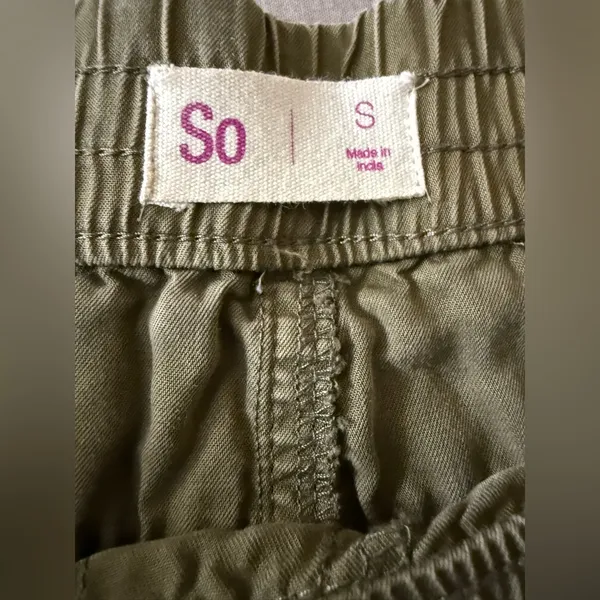 SO Brand Green Women's Elastic Waist/Ankle Pants Size‎ Small - Image 6
