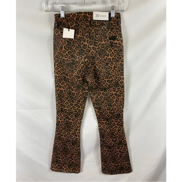NWT 7 for All Mankind High Waist Slim Kick Jeans Animal Print size 24 - Image 6