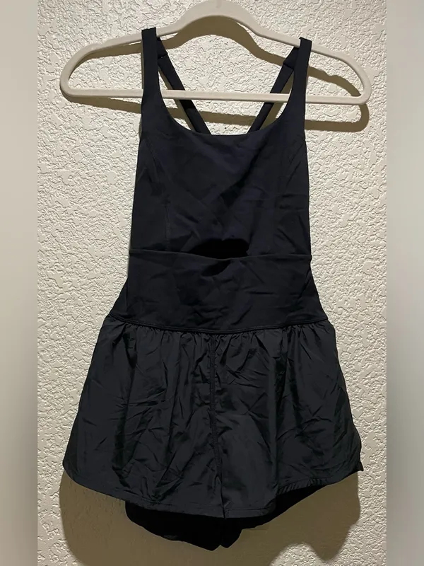 Free People Movement NWOT Righteous Runsie Black Romper Size XS - Image 3