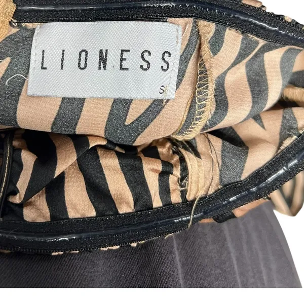 Urban Outfitters Lioness Woman Like Me Tie‎ Jumpsuit Zebra Print Size Small - Image 11