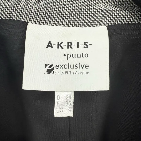 Akris Punto Wool Blazer Jacket 4 (Small) Single Button Slimming Saks Fifth Ave - Image 5