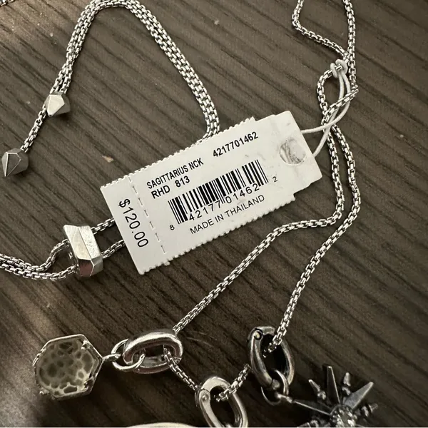 NWT Kendra Scott Sagittarius Charm Rhodium Charm Necklace - Image 6