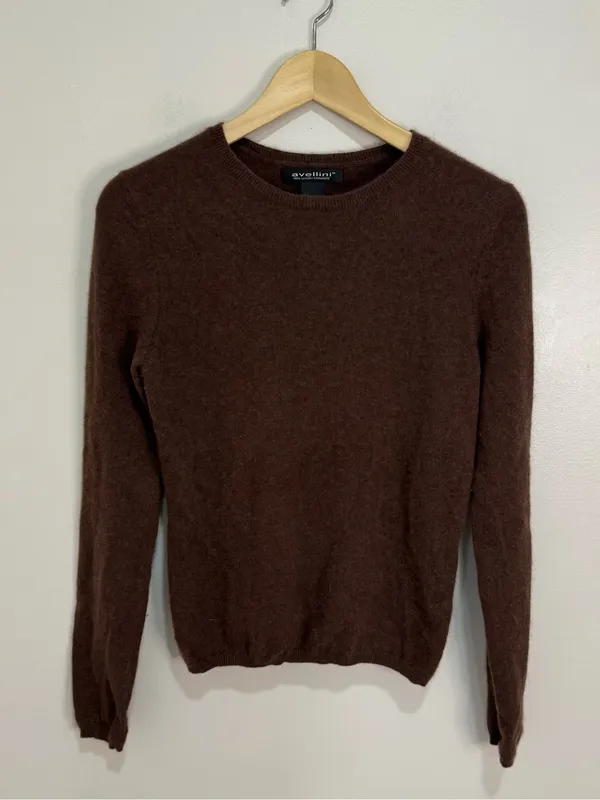 Brown Avellini 100% cashmere sweater‎ Medium - Image 2