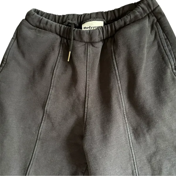 Thirty Years Range Straight Leg Pant XS Black Drawstring Waist Pockets Cotton - Image 3