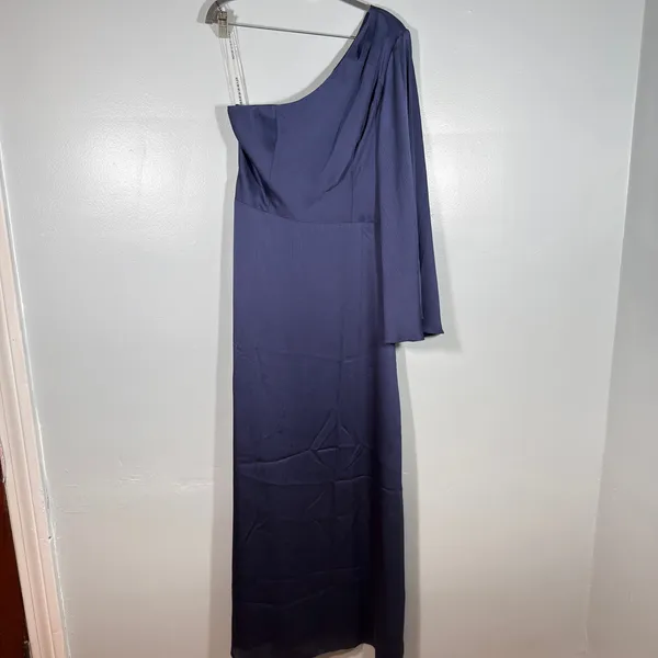 Sachin & Babi Keely Gown Deep Cobalt One Shoulder Dress 8 Wedding Formal Maxi - Image 2