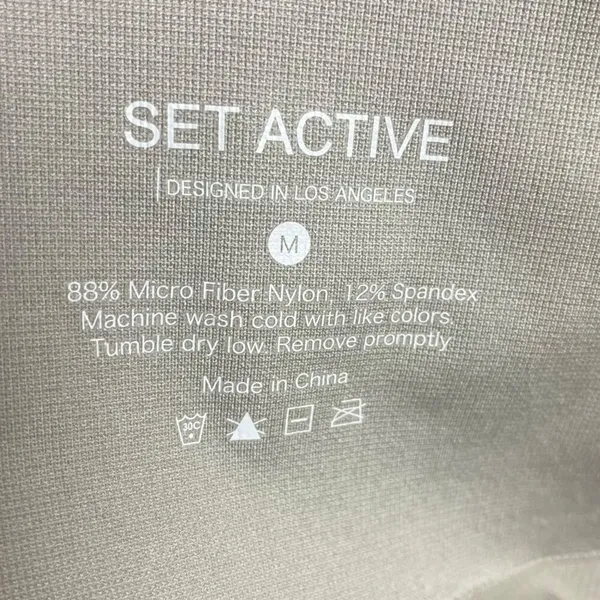 Set Active Women's M‎ Sculptflex Leggings Beige Nylon Spandex Athletic Sporty - Image 6