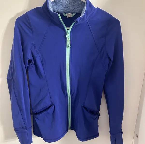 Lululemon Ivivva blue zip up athletic jacket - Image 2