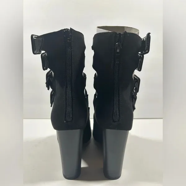 NIB!Olivia Jorgensen "Murray" 7 Buckles - Back Zipper - Pee a Boo Toe - Size 9 - Image 10