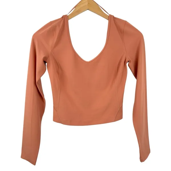 Lululemon Align Long Sleeve Shirt Womens Size 2 Pink Savannah Athletic Yoga Run - Image 2